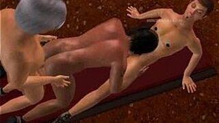 These three sexy 3D hunks are sucking and fucking porn video